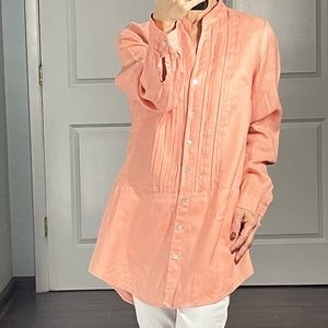 J Jill 100% linen tunic blouse size S